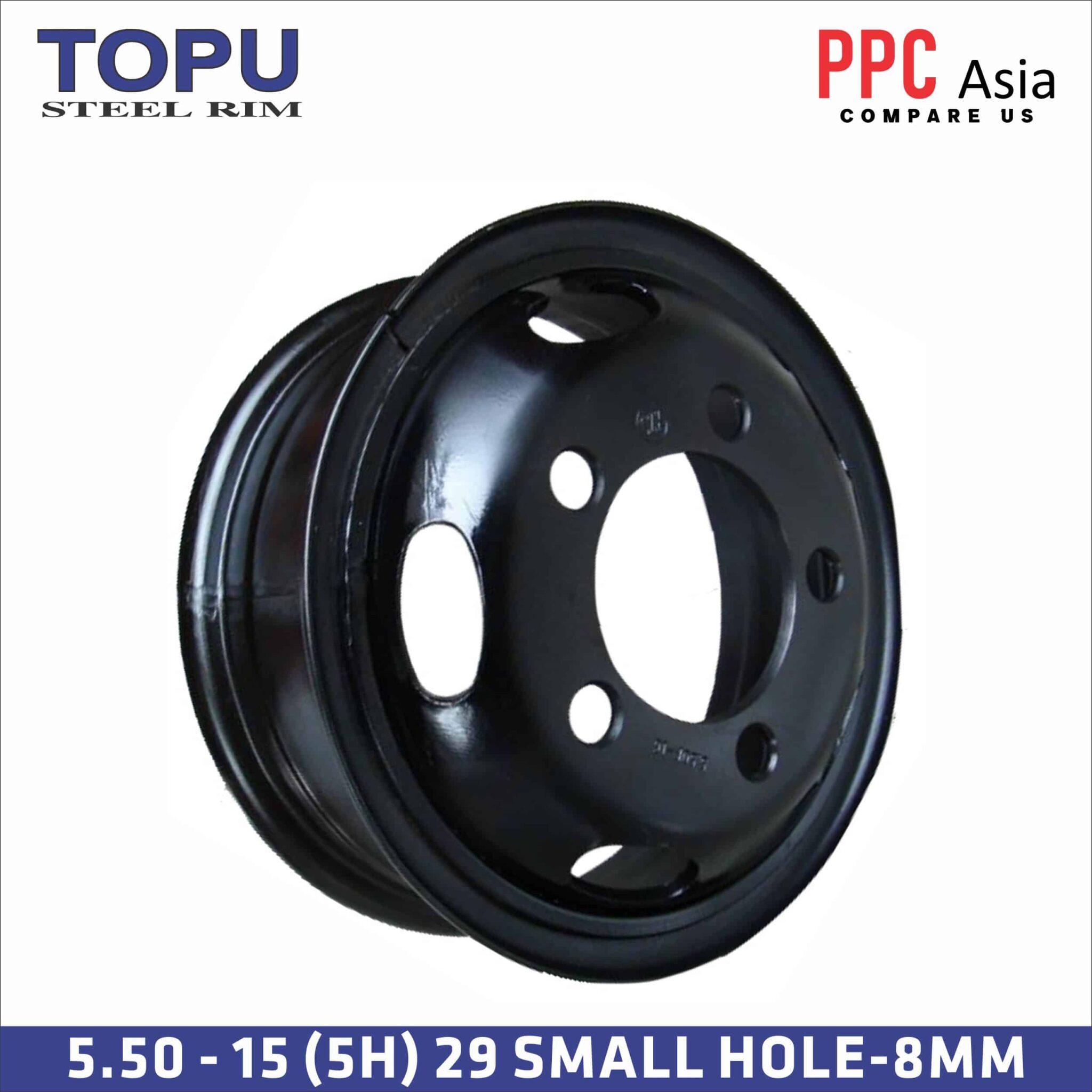 TOPU STEEL RIM 5.50 - 15 (5H) 29 SMALL HOLE-8MM