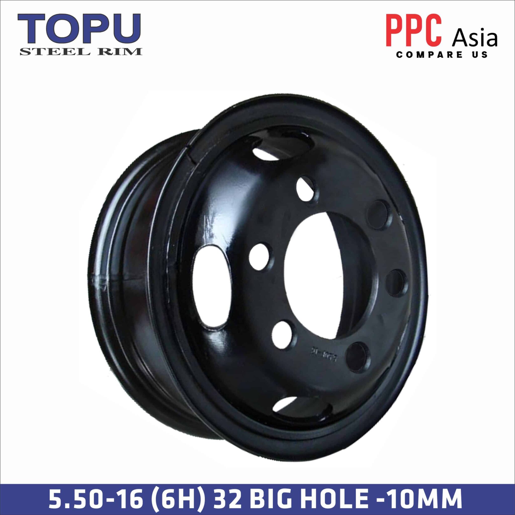 TOPU STEEL RIM 5.50-16 (6H) 32 BIG HOLE -10MM