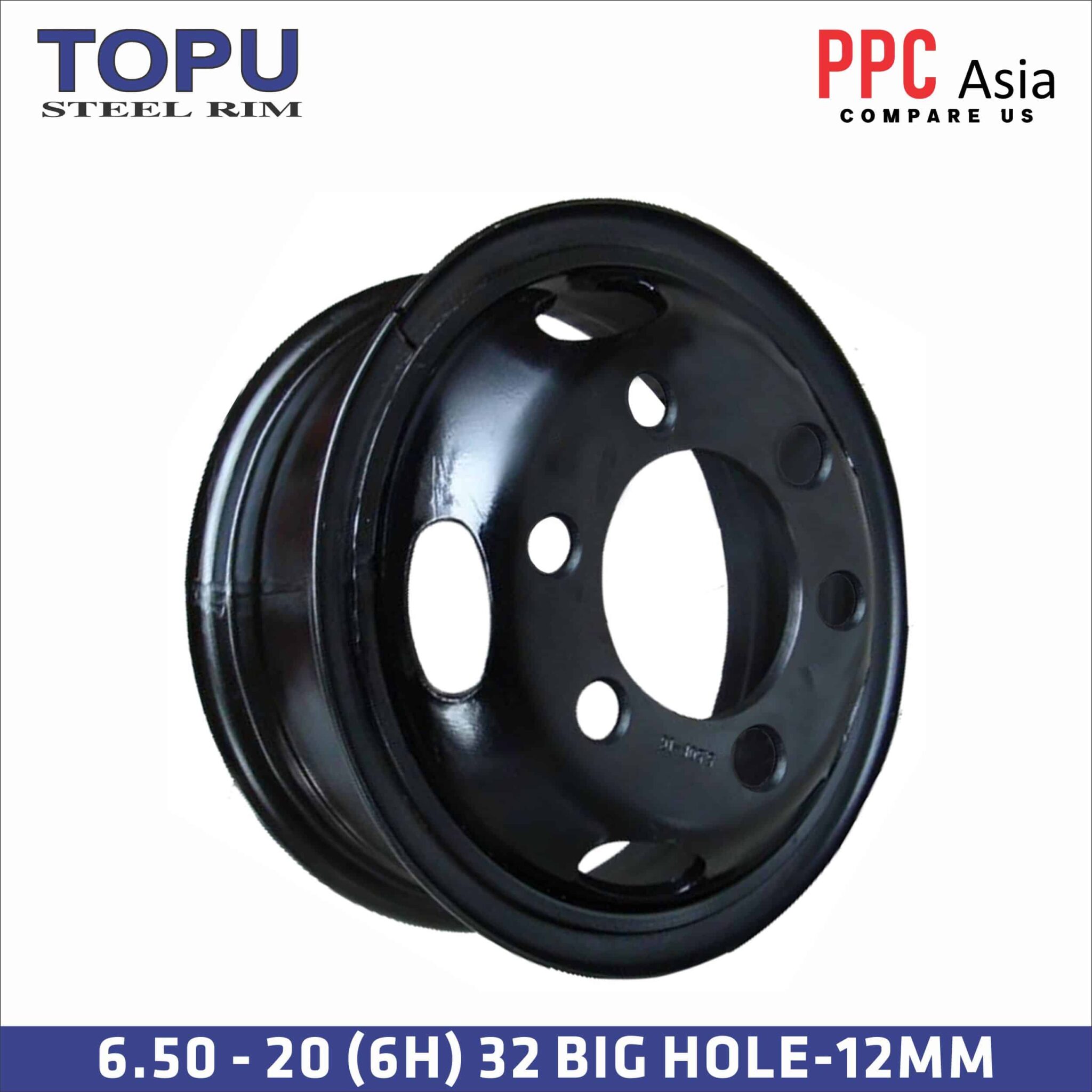 TOPU STEEL RIM 6.50 - 20 (6H) 32 BIG HOLE-12MM